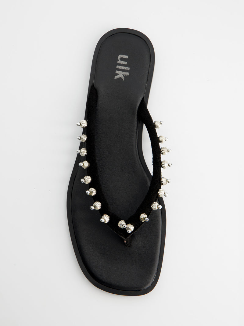 Sandalias negras de piel - Orilla