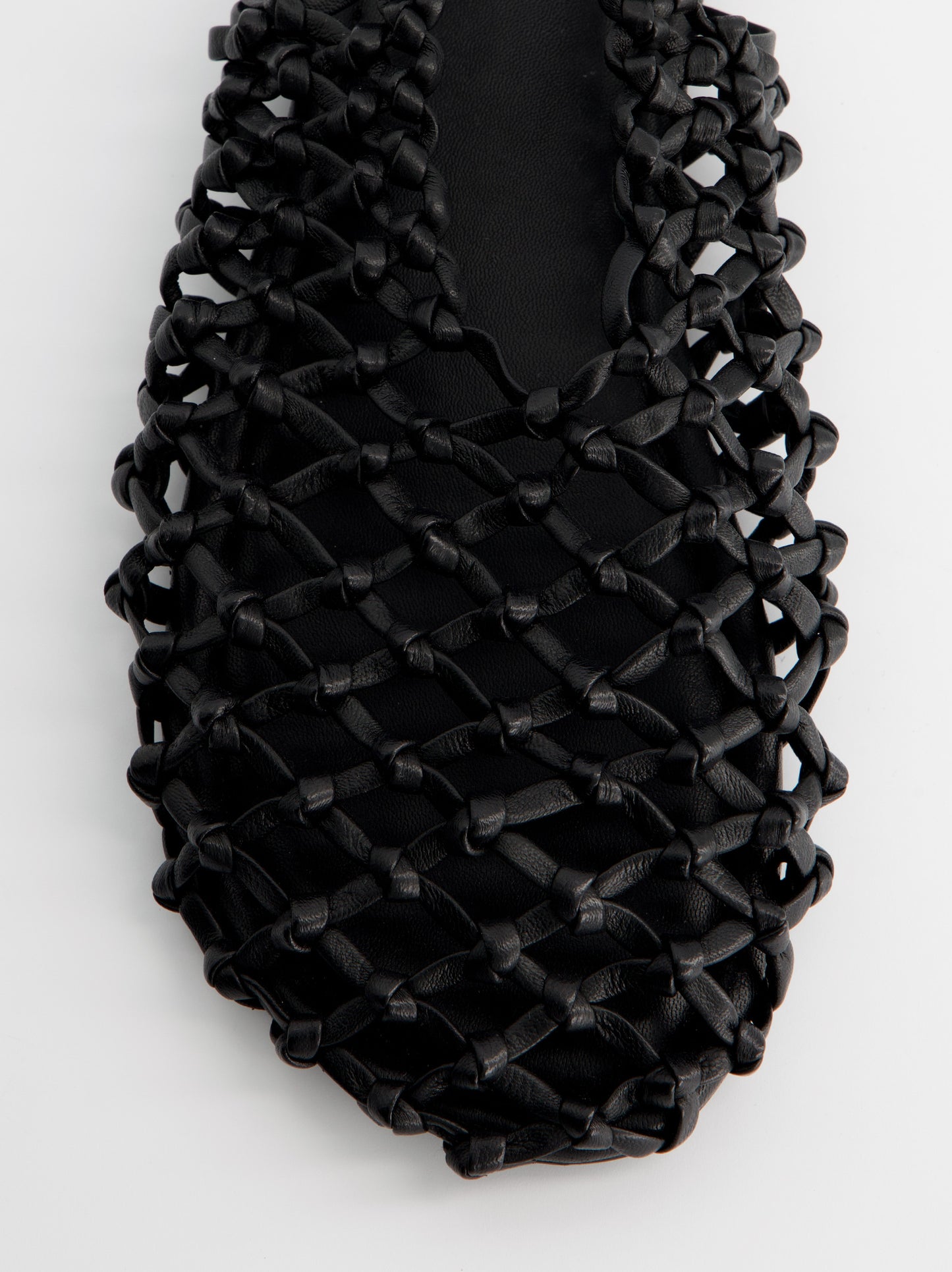 Sandalias negras de piel trenzada - Thunder