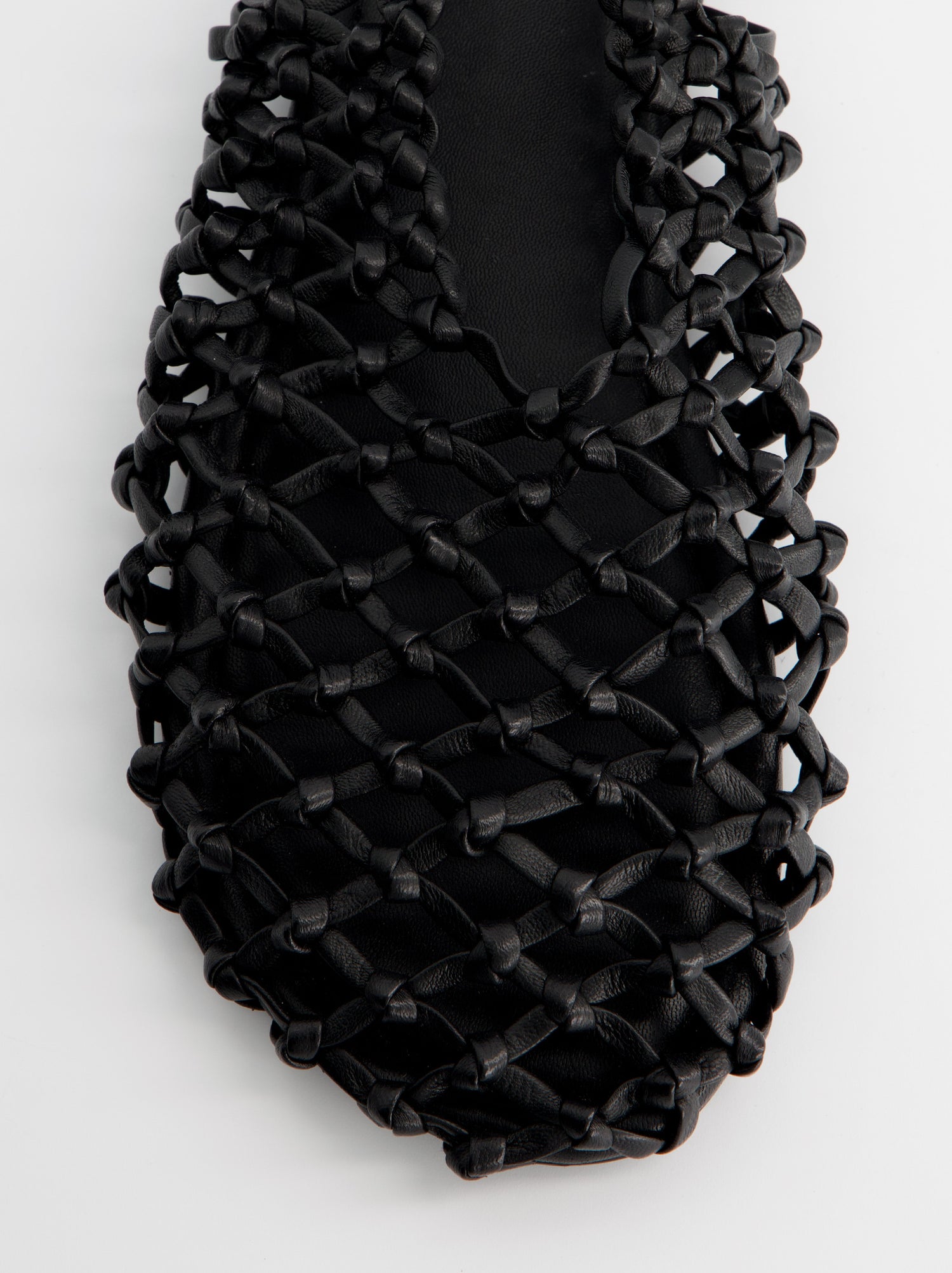 Sandalias negras de piel trenzada - Thunder
