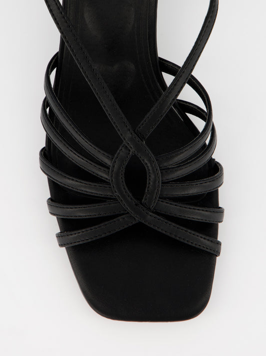 Sandalias negras de tacón - Bhoon