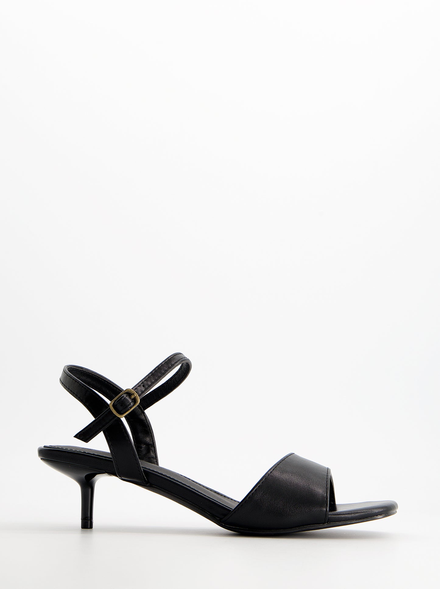 Sandalias negras tacón bajo - Partty