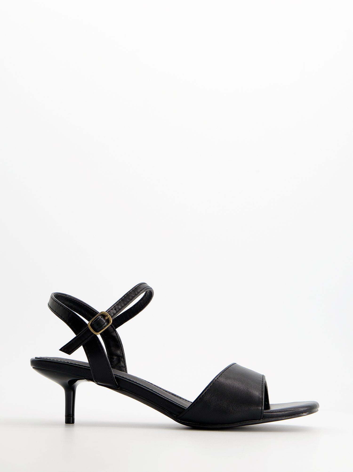 Sandalias negras tacón bajo - Partty