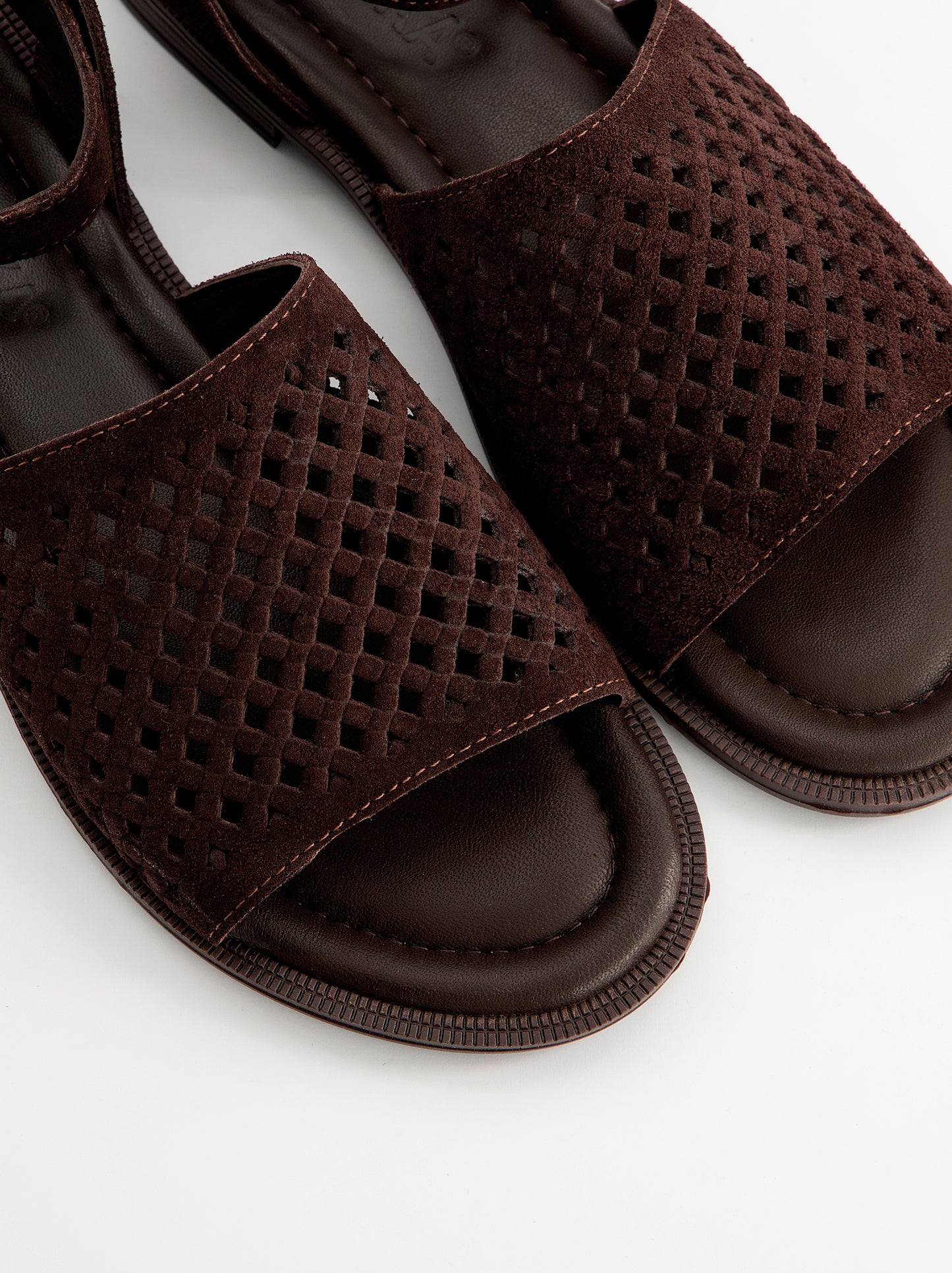 Perforated suede flat sandals - Norma