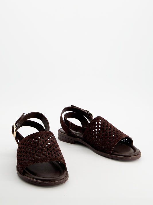 Sandalias planas de ante caladas - Norma
