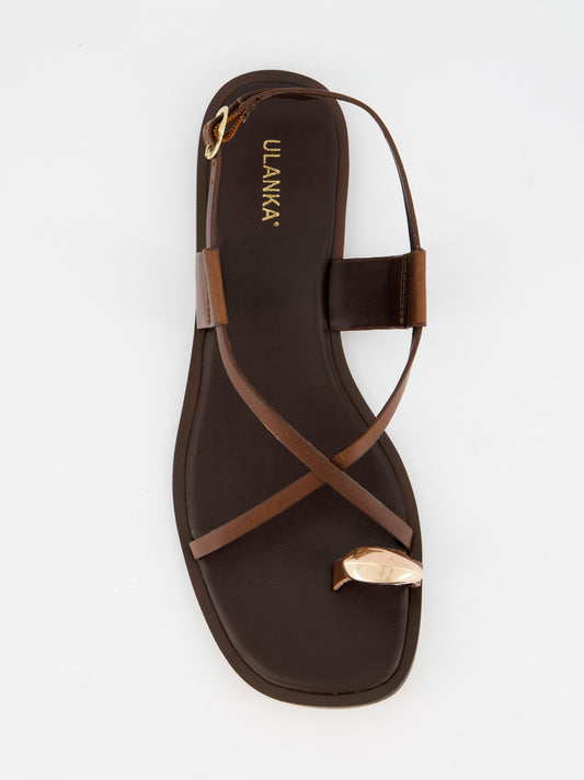 Flat leather sandals - Ossy
