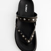 Sandalias planas de piel con tachuelas - Holly