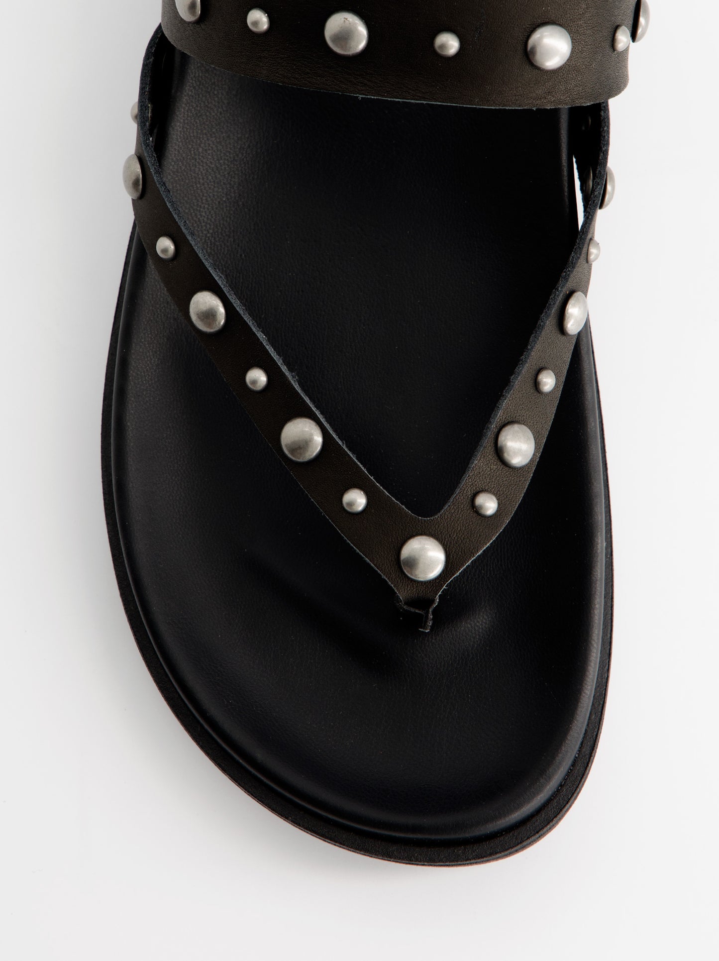 Sandalias planas de piel con tachuelas - Holly