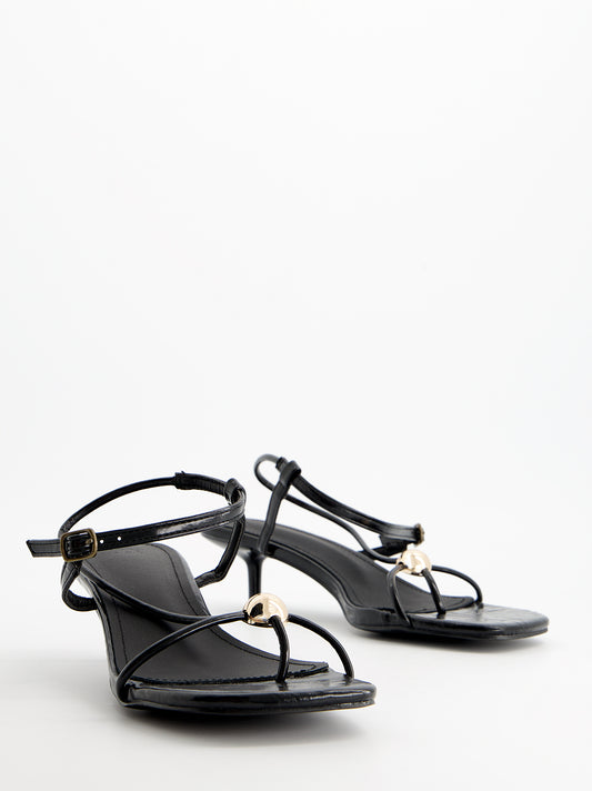 Sandalias tiras finas tacón bajo - Bolly