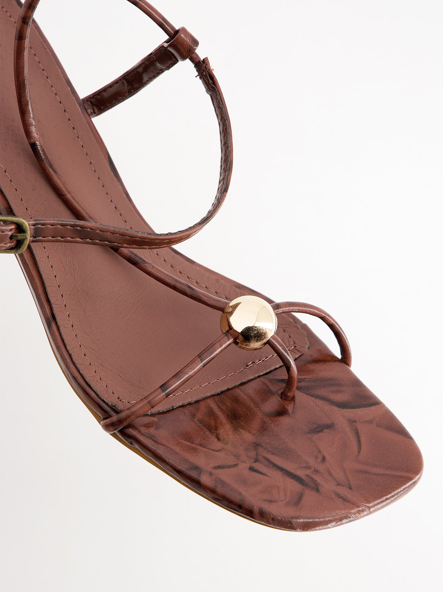 Sandalias tiras finas tacón bajo - Bolly