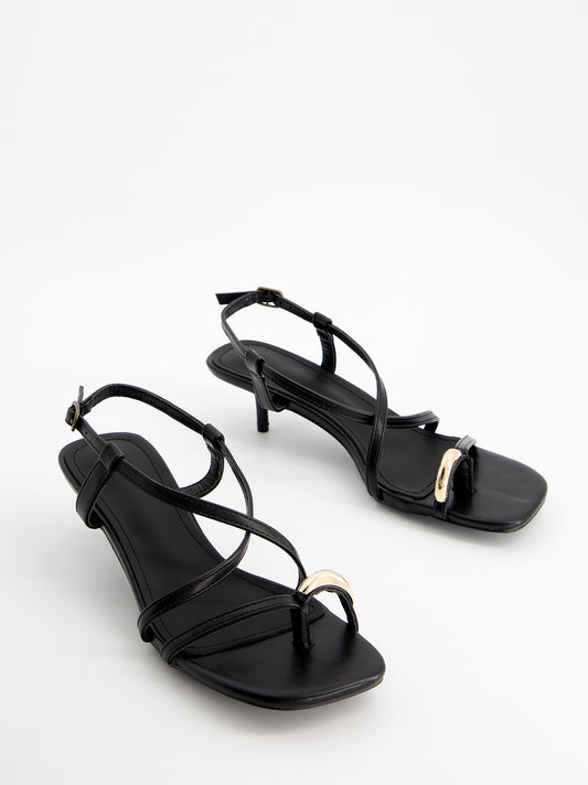 Sandalias tiras finas tacón bajo - Regee