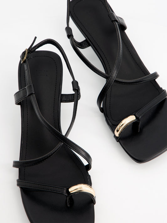 Sandalias tiras finas tacón bajo - Regee