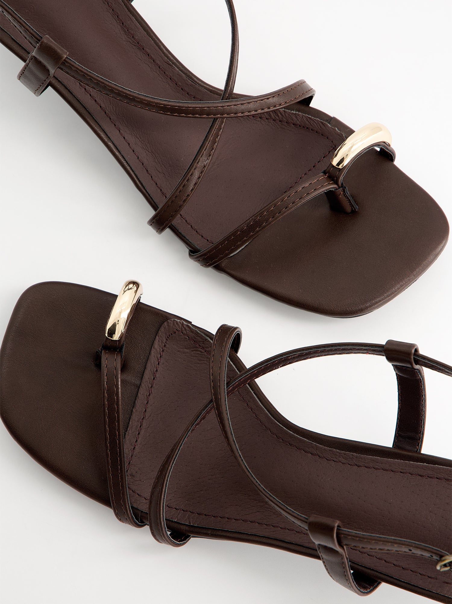 Sandalias tiras finas tacón bajo - Regee
