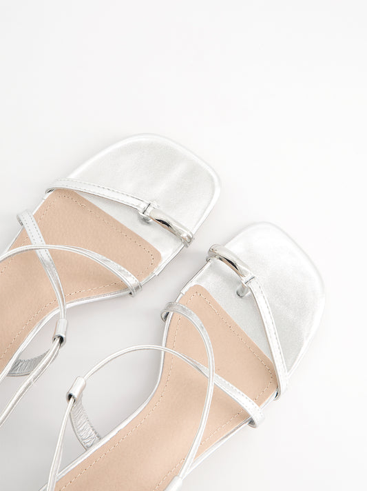 Sandalias tiras finas tacón bajo - Regee