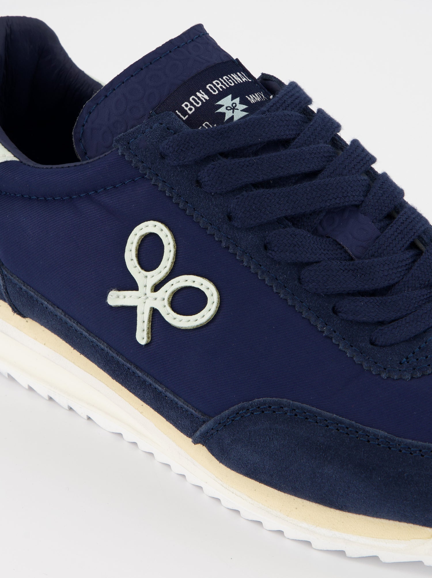 Silbon Vintage - Zapatillas de piel azul navy