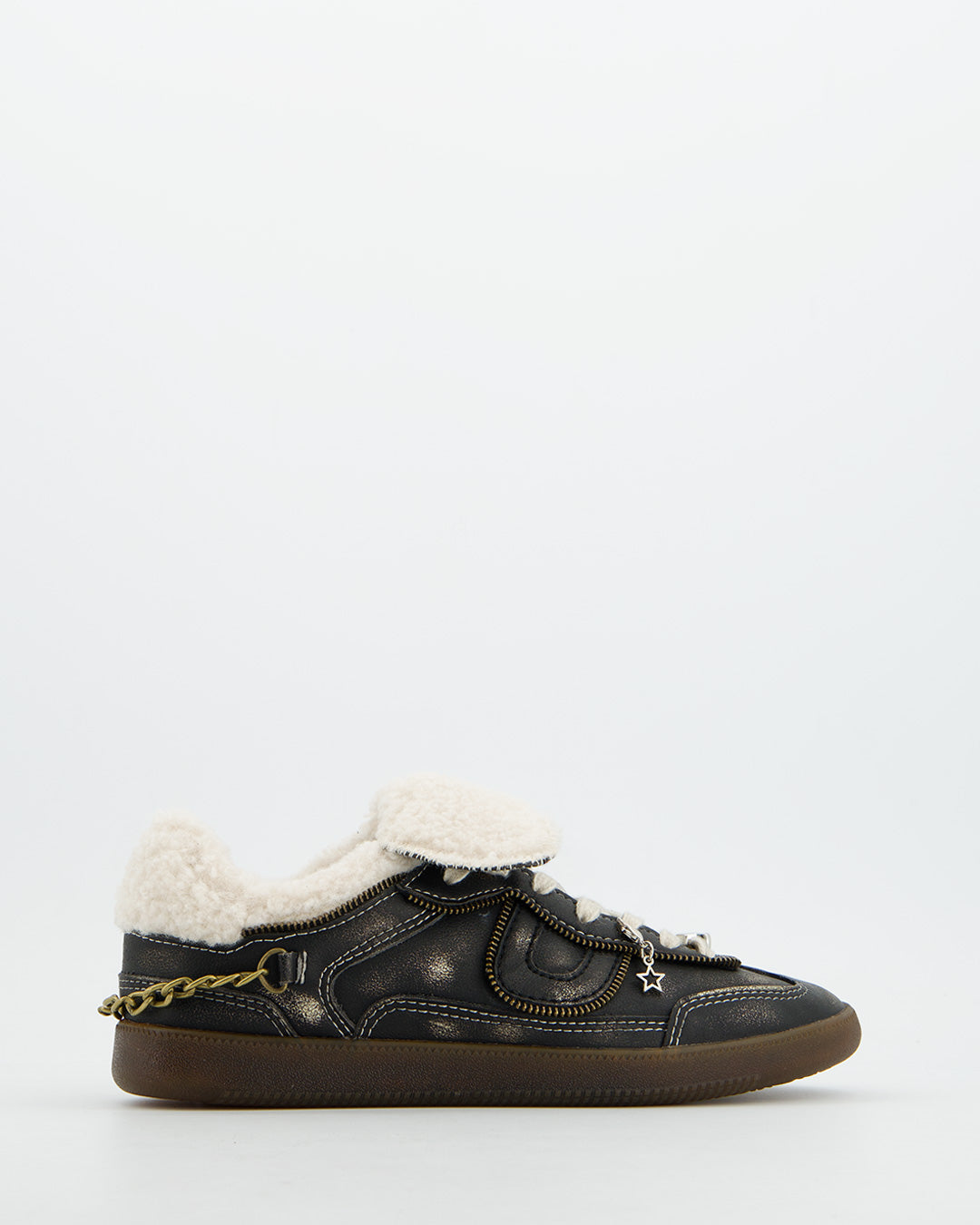 Sneaker de Pel con Cuello de Borreguito - Chile