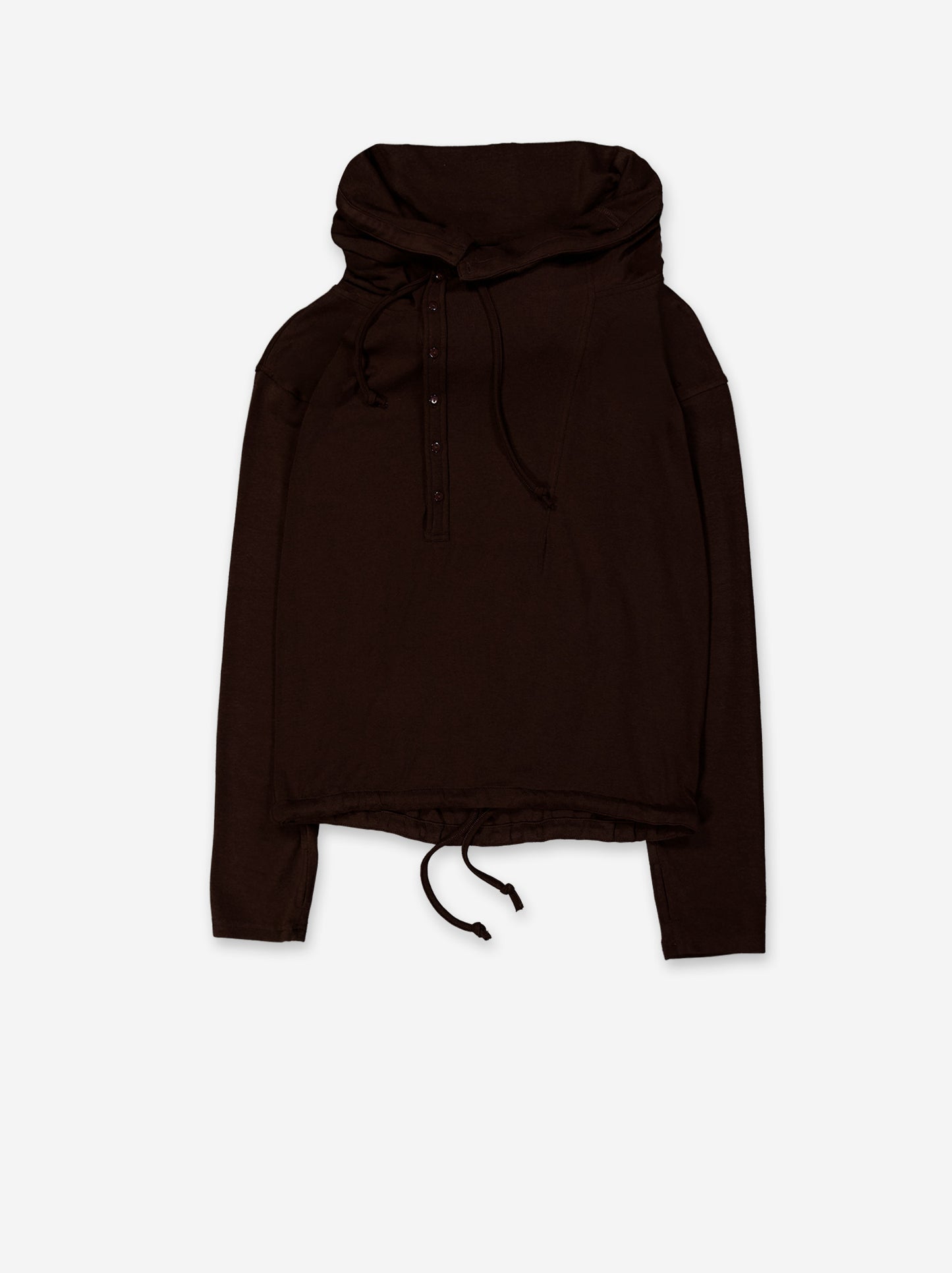 Sudadera asimétrica marrón - Uno