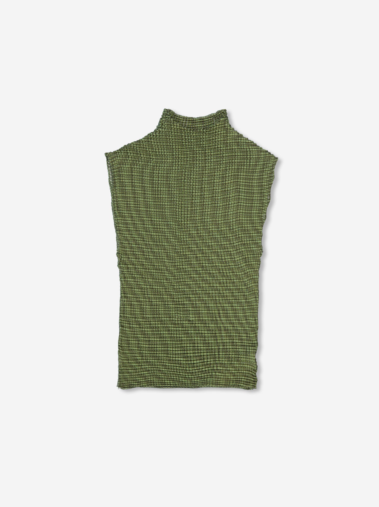 Top micro-plisado de cuello alto - Isi