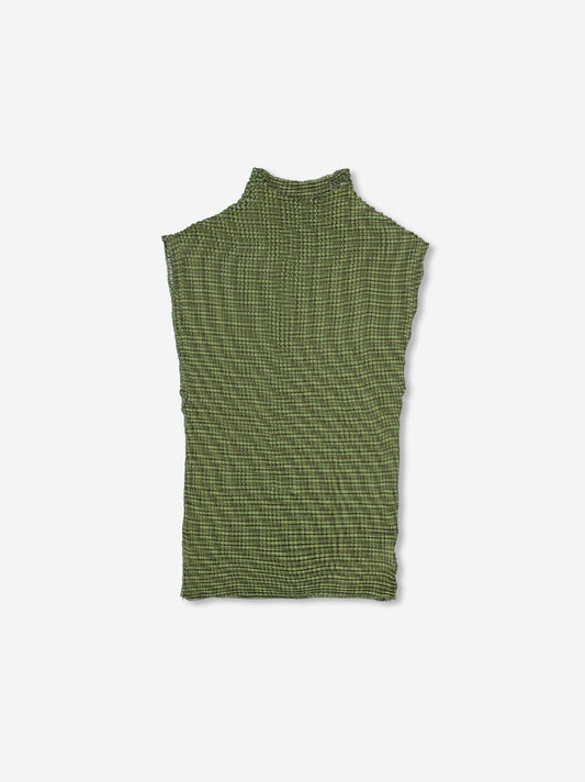 Top micro-plisado de cuello alto - ISI