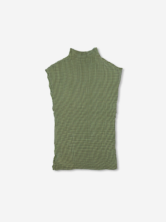 Top micro-plisado de cuello alto - ISI