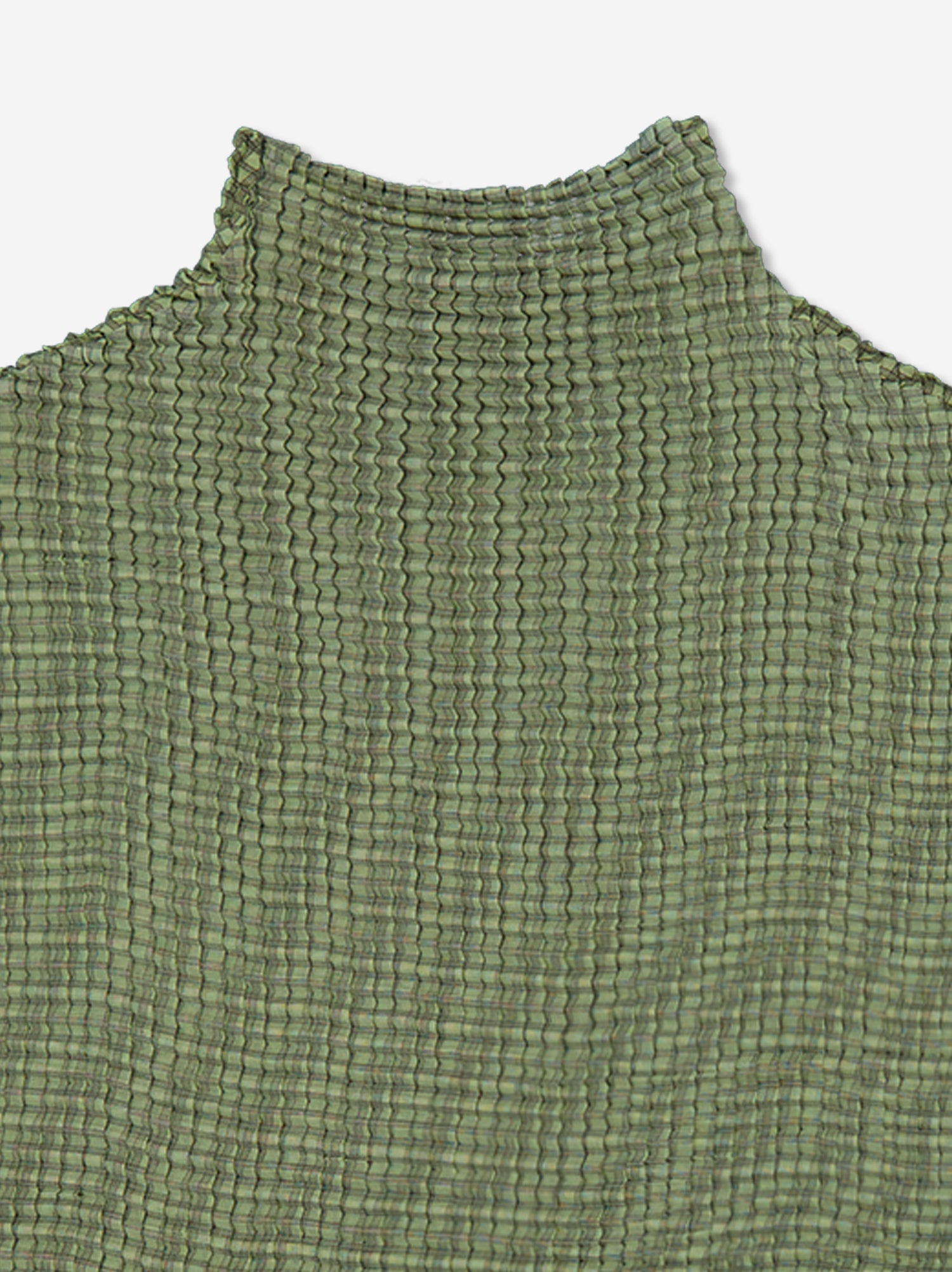 Top micro-plisado de cuello alto - Isi