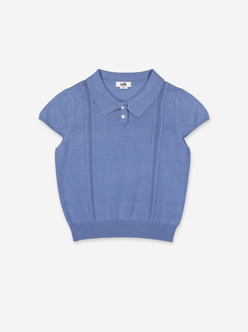 Knitted top with polo neck - ULK Claudine