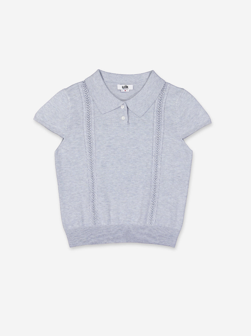 Knitted top with polo neck - ULK Claudine