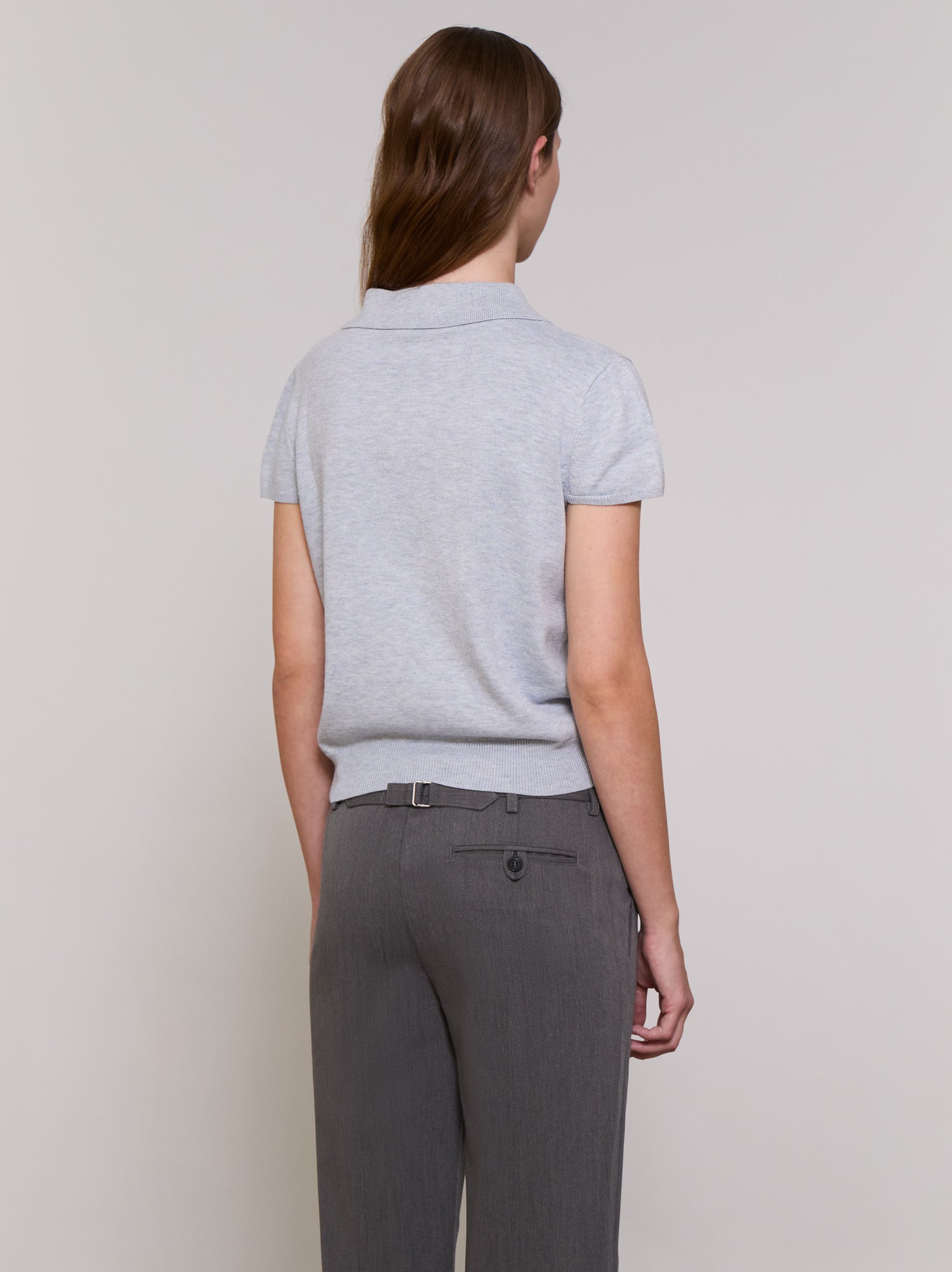 Top punto con cuello polo - ULK Claudine