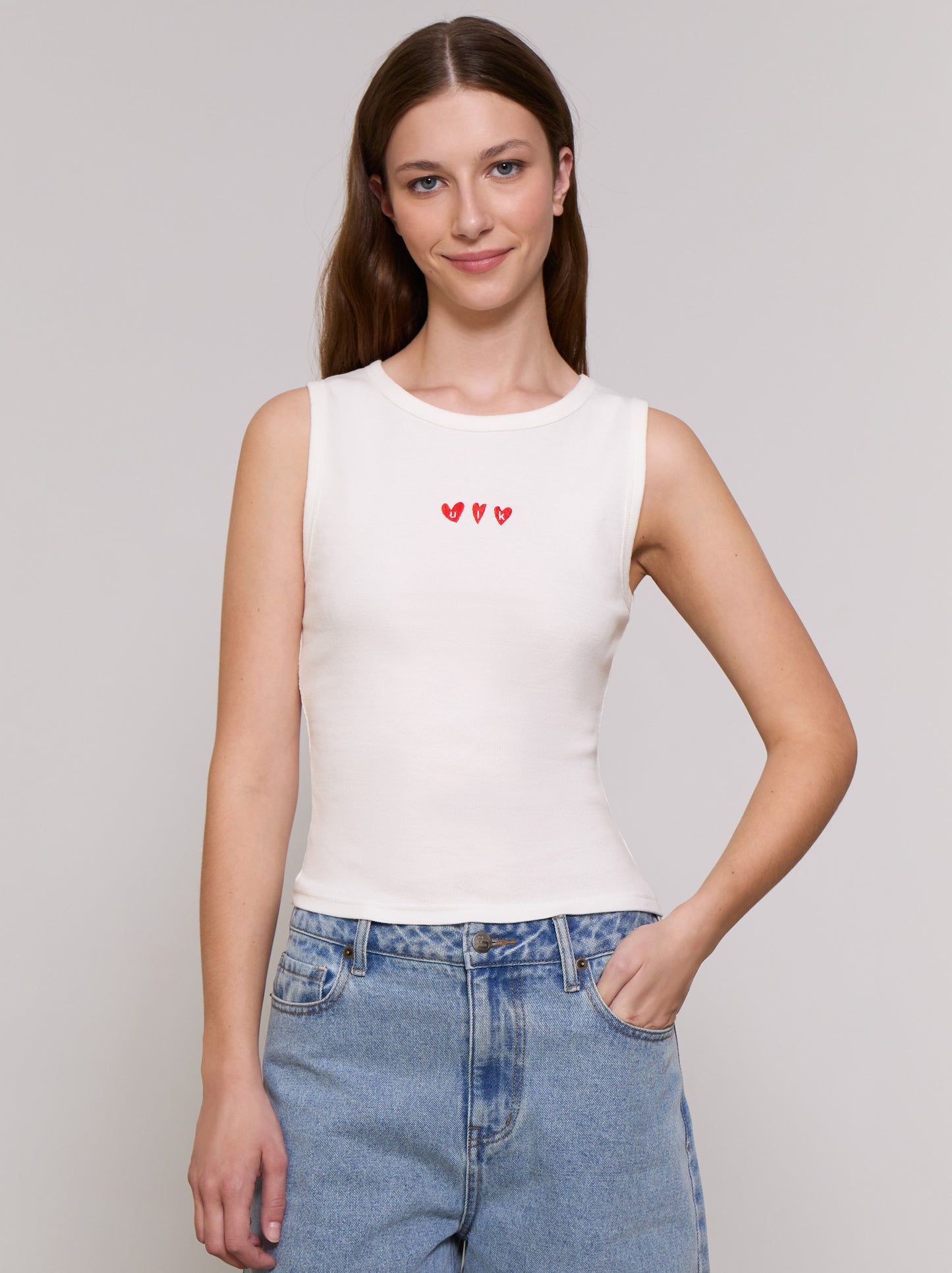 Embroidered strap top - ULK Zoe