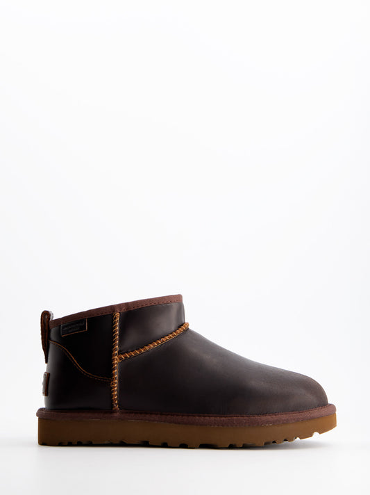 UGG Classic Ultra Mini Leather Regenerate - Botines de piel con forro interior