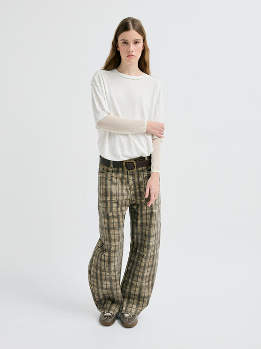 Plaid balloon jeans - Nahla