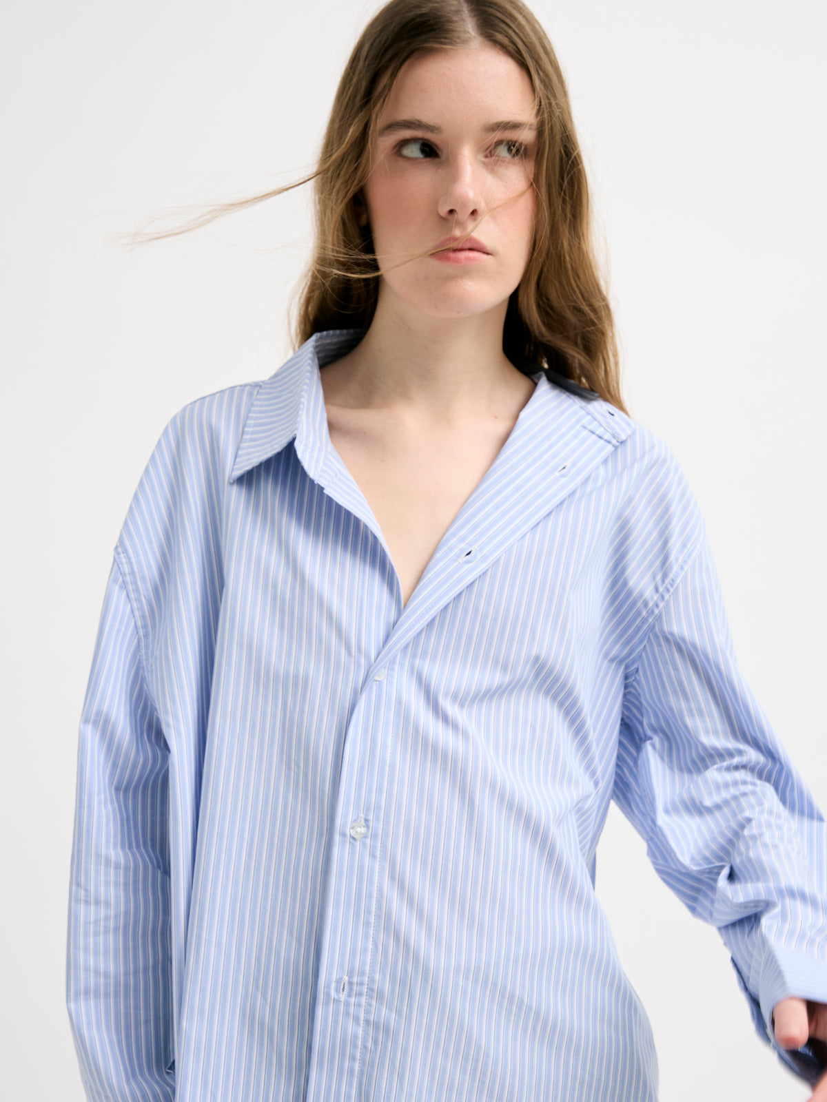 Blue poplin shirt - ULK Alina