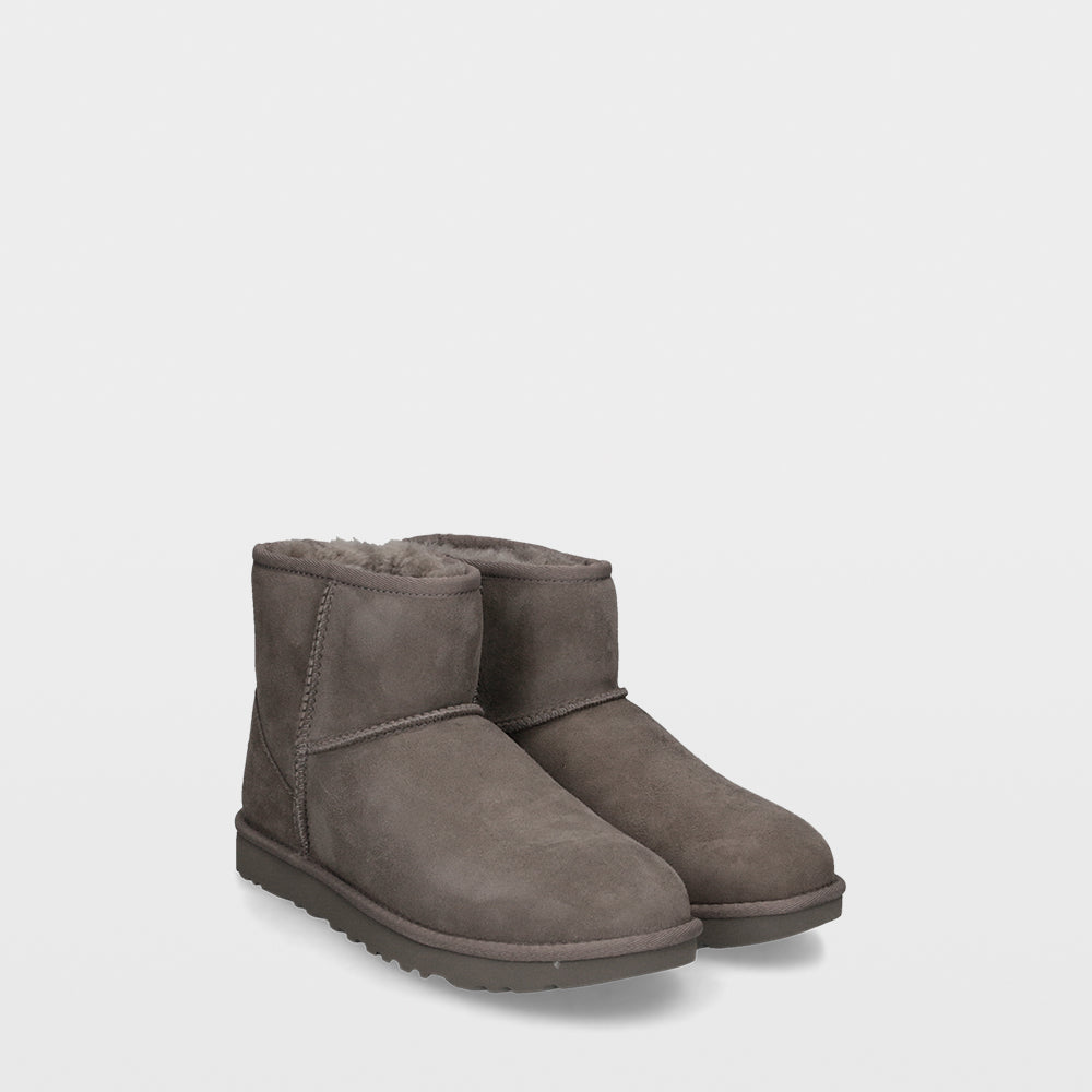 Ugg Classic Mini - Botines planos de pelo