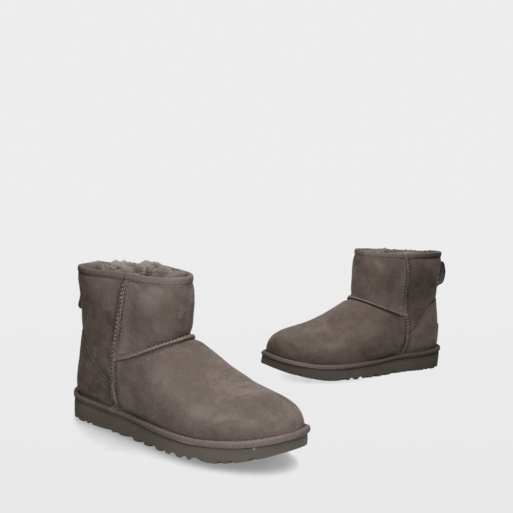 Ugg Classic Mini - Botines planos de pelo