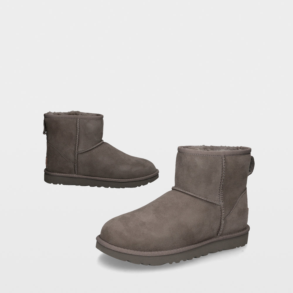 Ugg Classic Mini - Botines planos de pelo