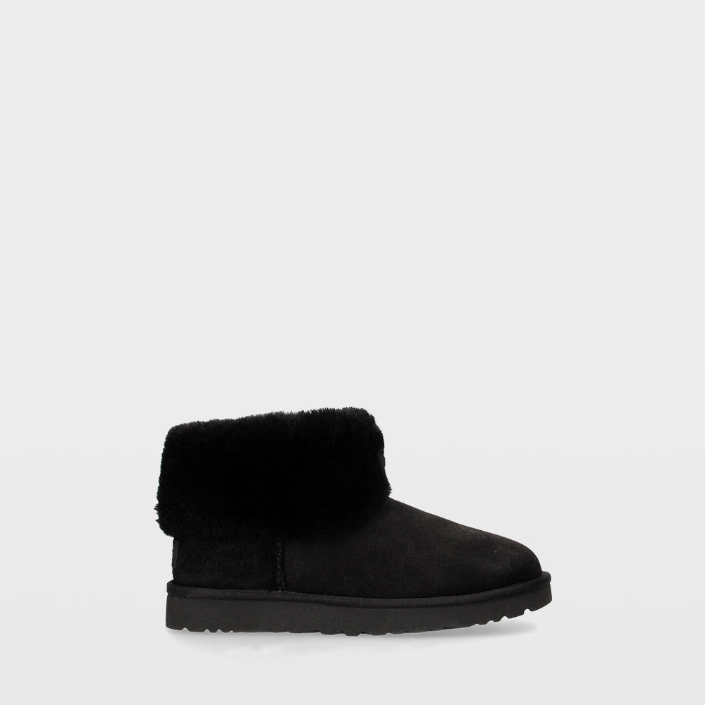 Ugg Classic Mini Fluff - Black Ankle Boots