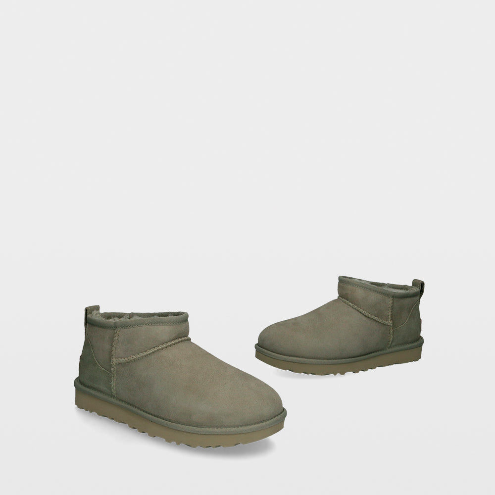 Ugg Classic Ultra Mini - Botines planos de pelo