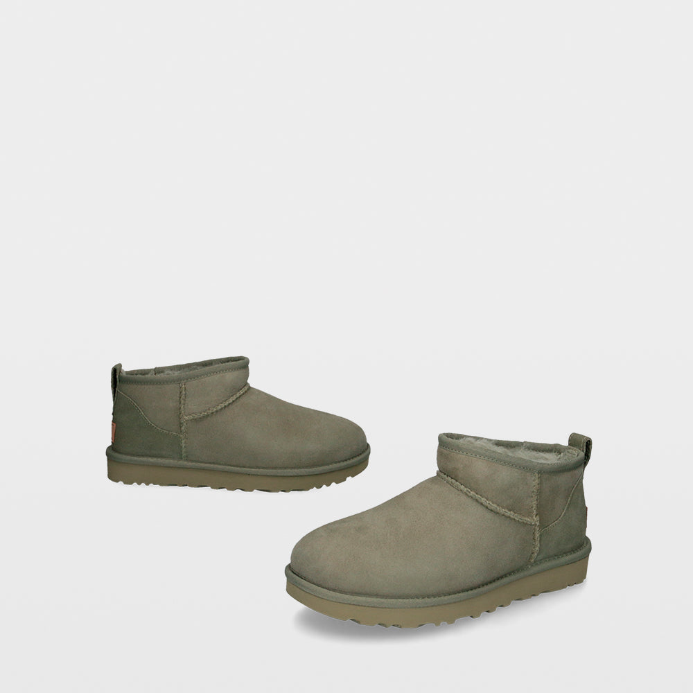 Ugg Classic Ultra Mini - Botines planos de pelo