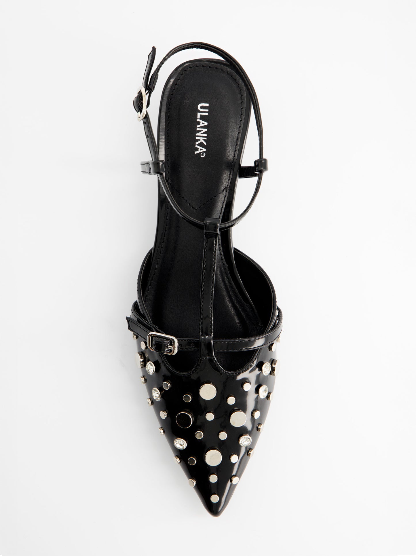 Zapatos de tacón negros con tachuelas - ULK Leyre