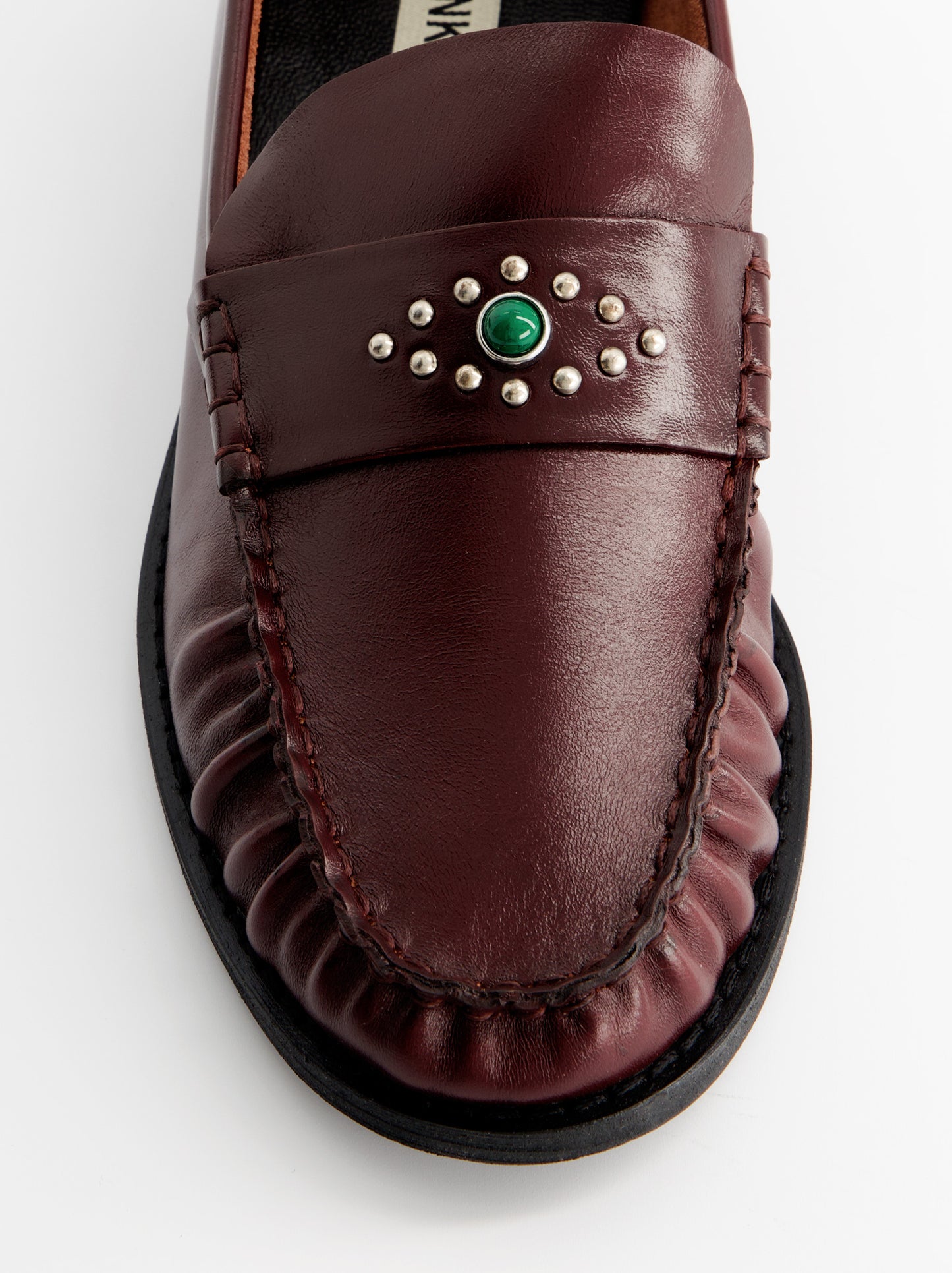 Burgundy leather loafers - ULK Qarn