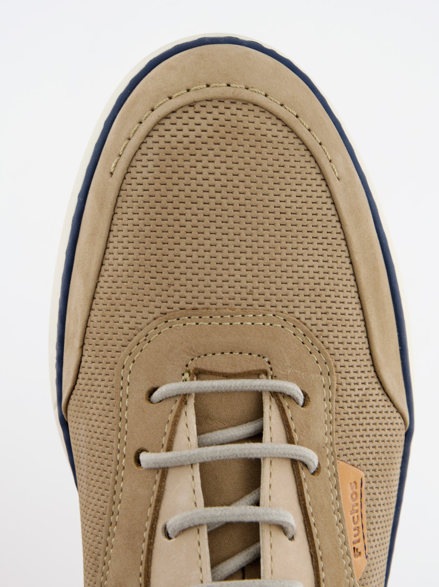 Zapatilla Casual De Piel Perforados Marrones - Fluchos