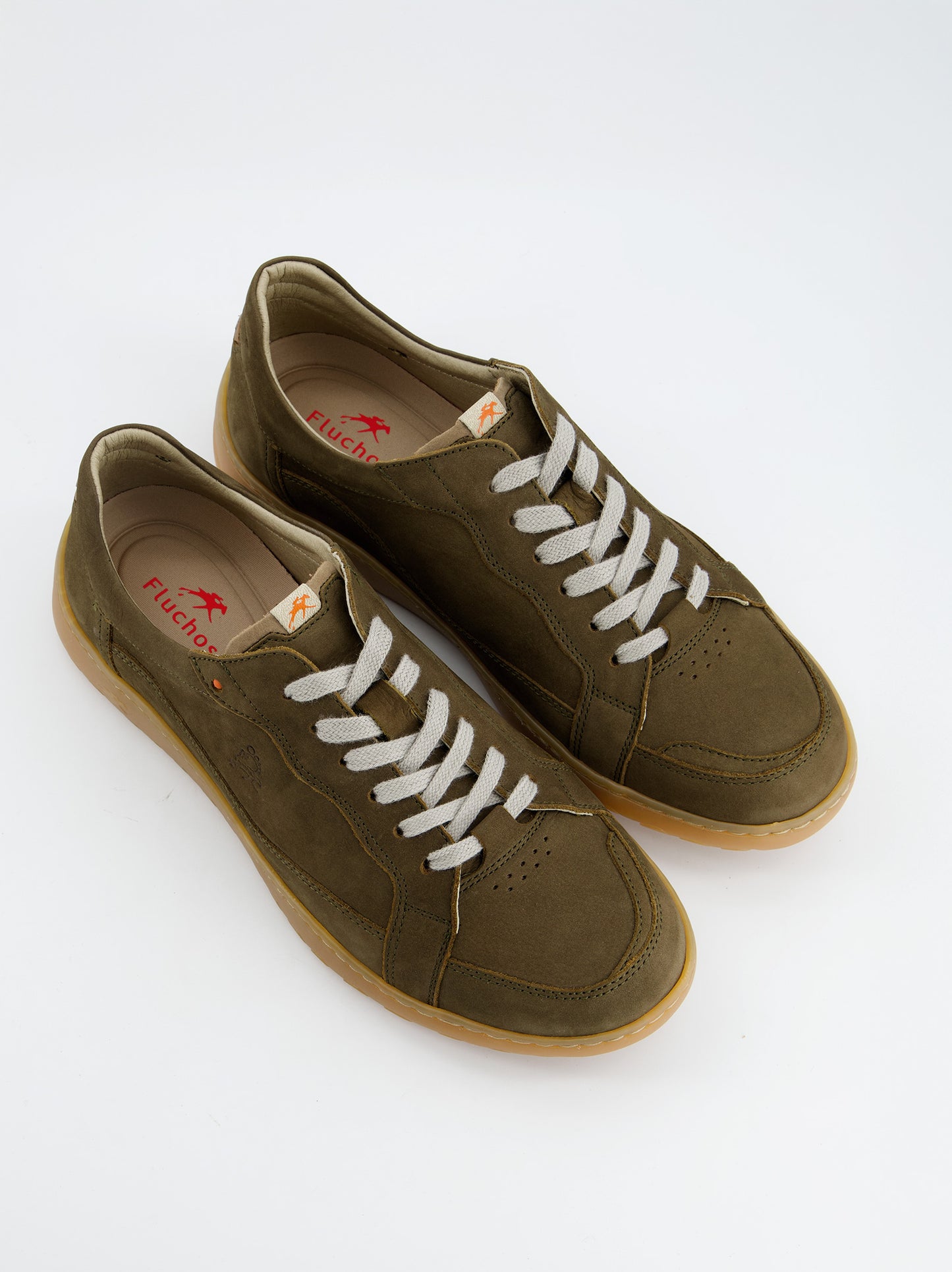 Zapatilla Casual De Piel Verdes - Fluchos