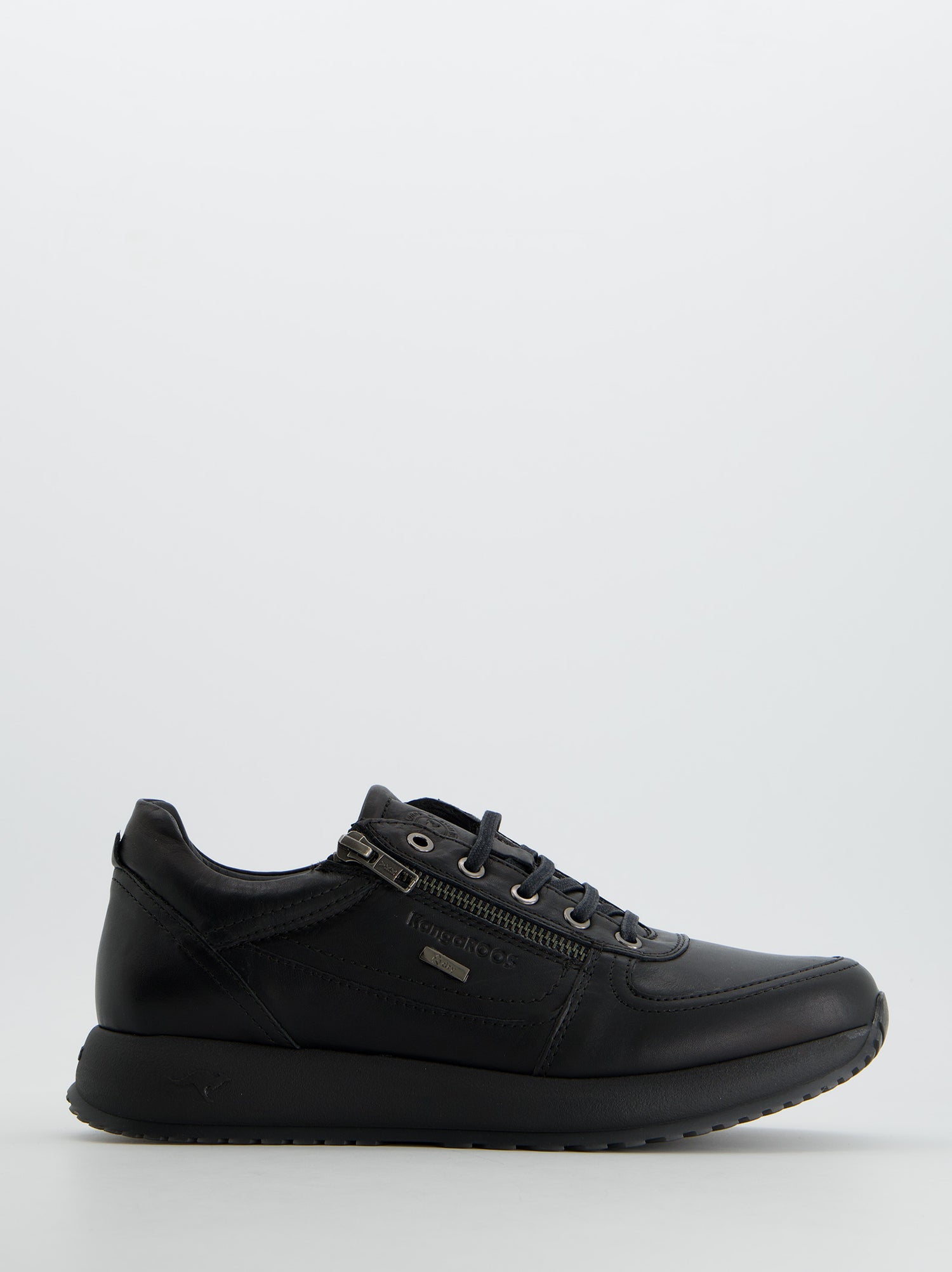 Zapatilla Casual Negra con Cremalleras Laterales - Kangaroos