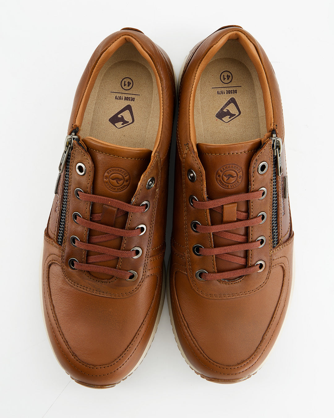 Zapatilla casual  de piel marrón - Kangaroos