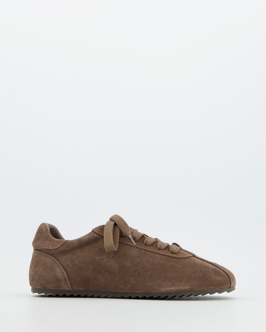 Minimalist brown suede sneaker - Tent