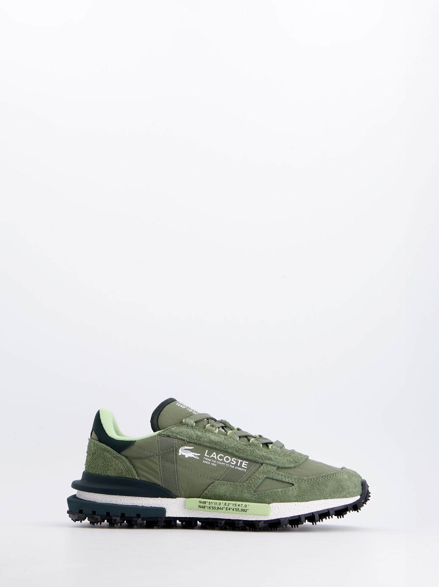 Zapatillas Lacoste Deportivas Verde Caqui Con Detalles En Verde Lima - Elite Active