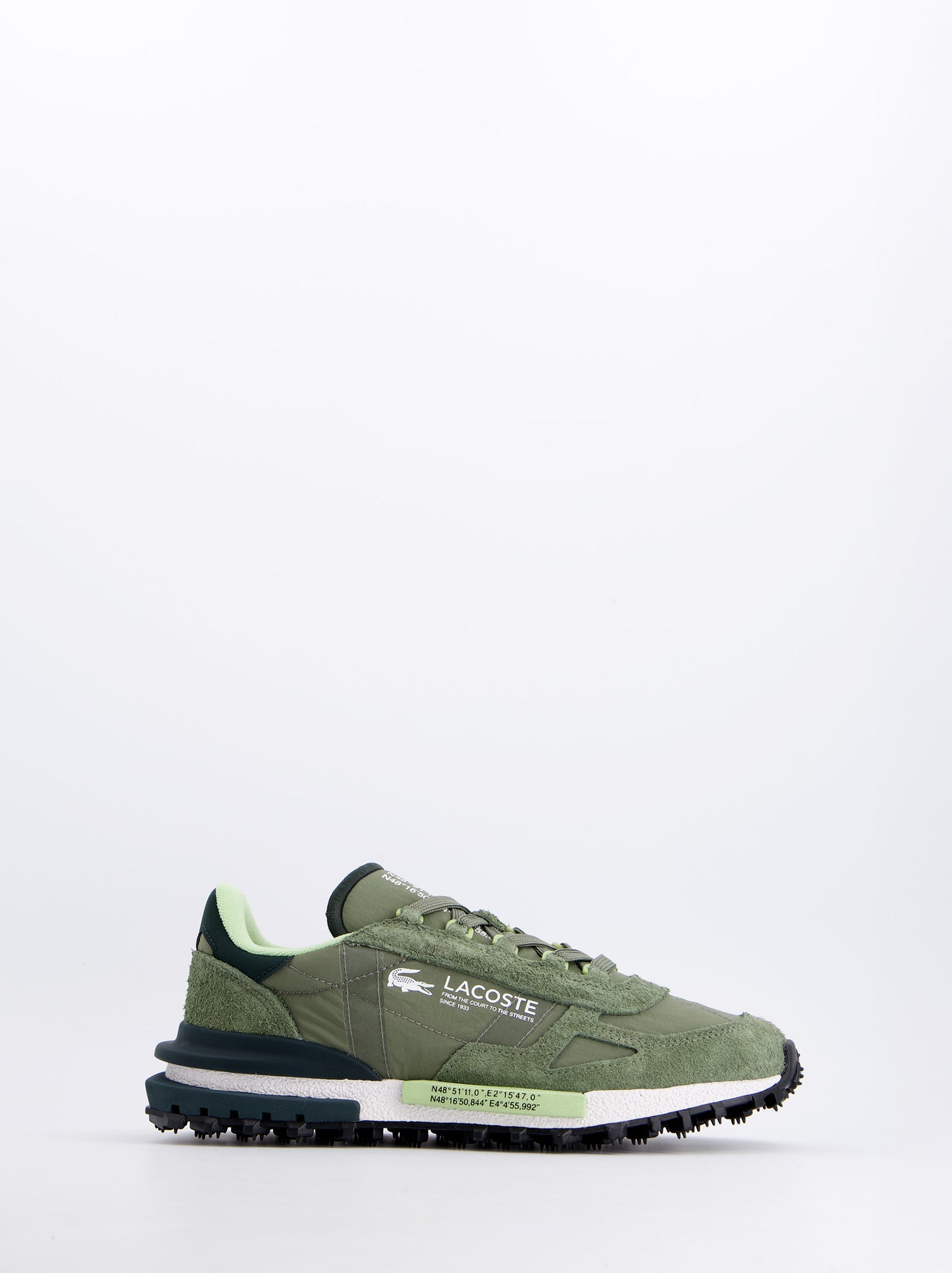 Zapatillas Lacoste Deportivas Verde Caqui Con Detalles En Verde Lima - Elite Active