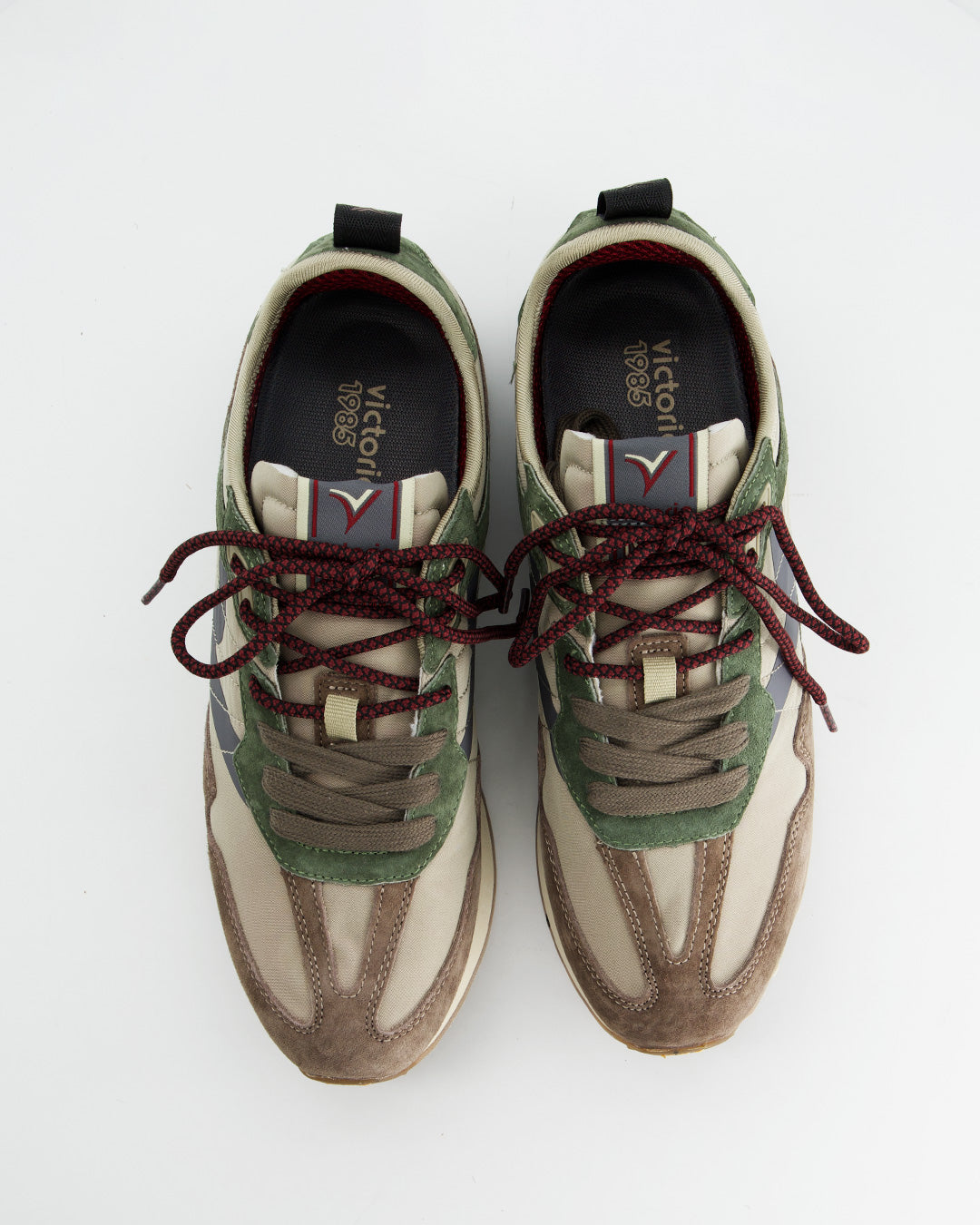 Zapatillas Victoria 1985 Retro Multicolor Verde y Beige