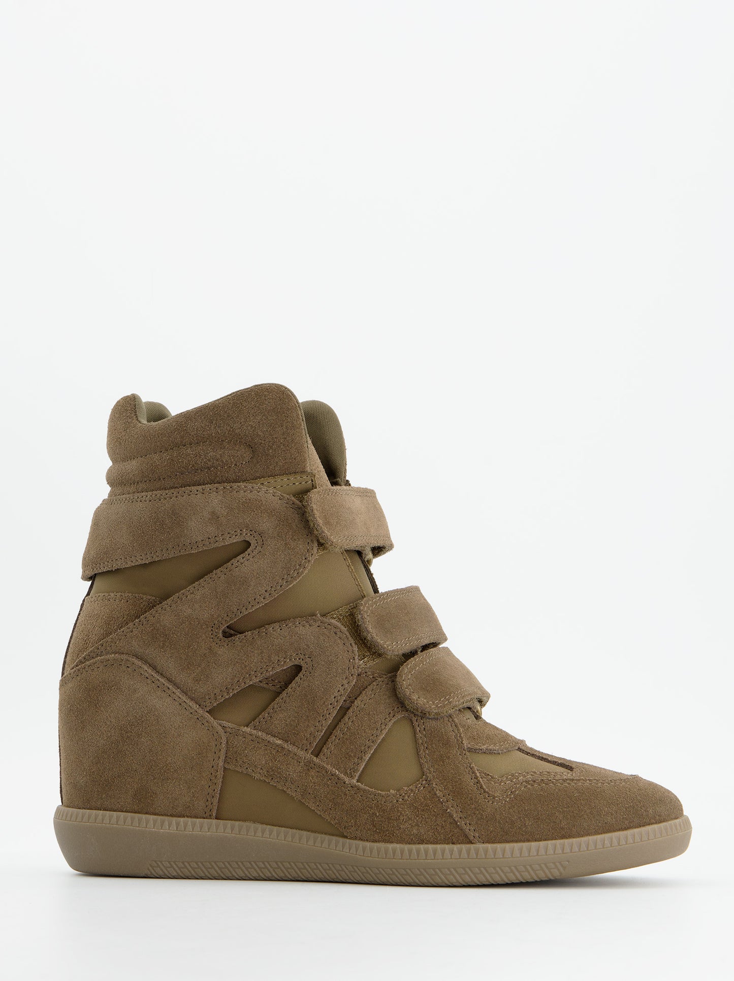 Zapatillas abotinadas con cuña en tono camel - Ohritta