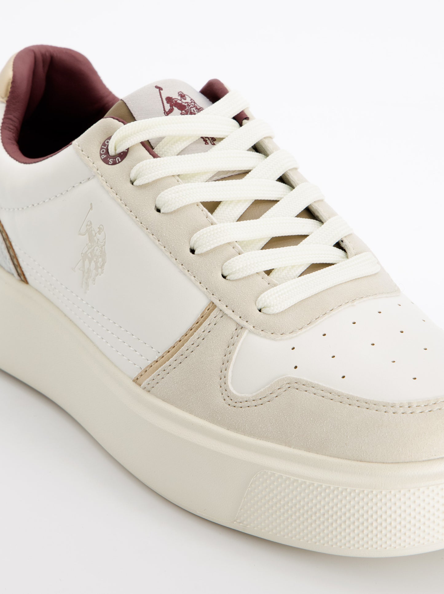 Zapatillas blancas efecto piel - U.S. Polo Assn. Zabry