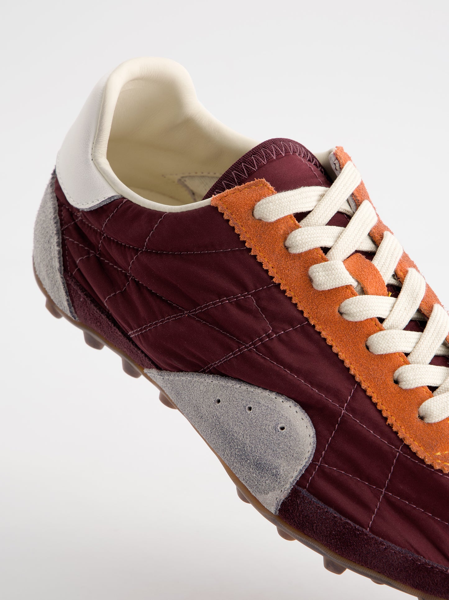Zapatillas de ante y nylon burdeos - Nova